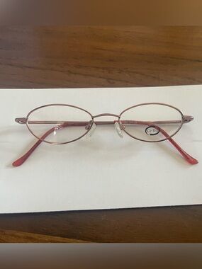 Oval Metal Frames in Cherry - Glasses